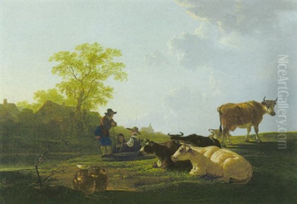 Hollandische Weidelandschaft Oil Painting by Aelbert Cuyp