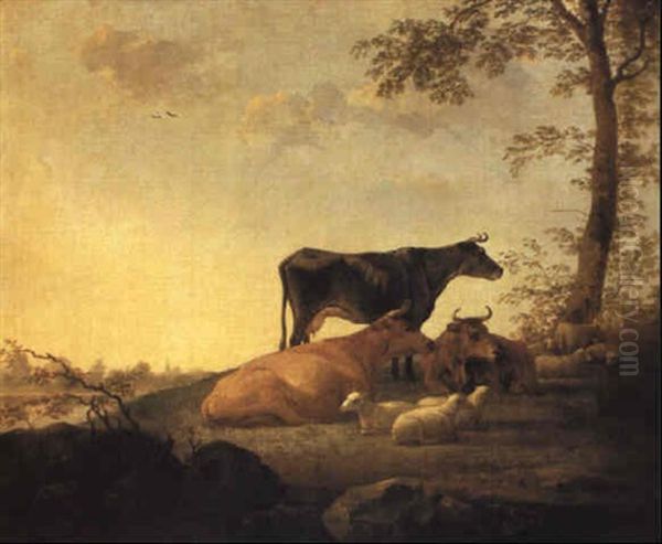 A Landscape With Cattle Oil Painting by Aelbert Cuyp