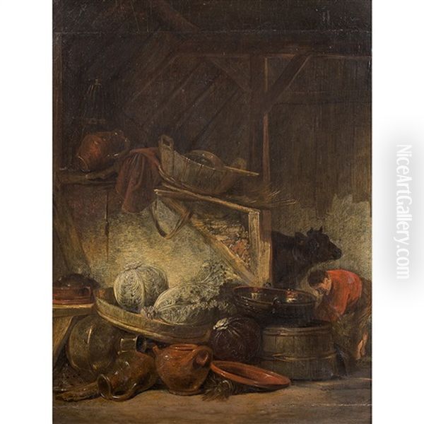 Interieur De Garde-manger Oil Painting by Benjamin Gerritsz Cuyp