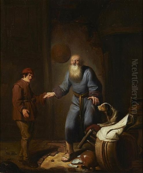 Tobit And His Son Oil Painting by Benjamin Gerritsz Cuyp