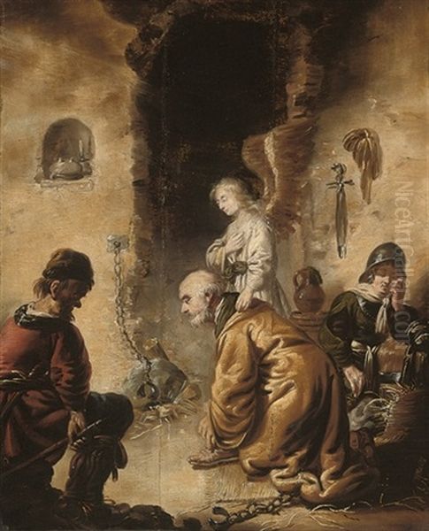 The Liberation Of Saint Peter Oil Painting by Benjamin Gerritsz Cuyp