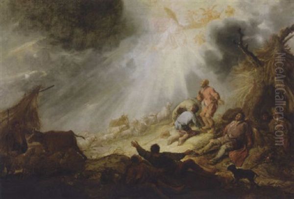 The Annunciation Of The Angels To The Shepherds Oil Painting by Benjamin Gerritsz Cuyp