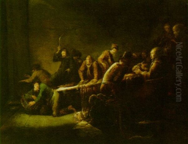 The Expulsion From The Temple Oil Painting by Benjamin Gerritsz Cuyp