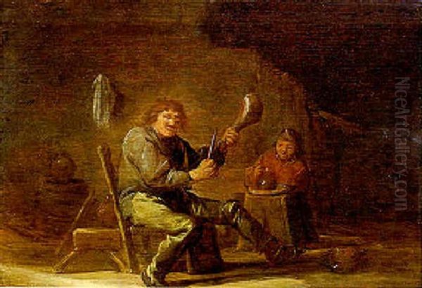 Bauer Mit Fleischkeule Oil Painting by Benjamin Gerritsz Cuyp