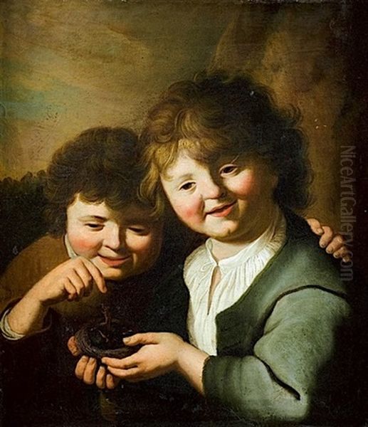 Les Jeunes Denicheurs D'oiseaux Oil Painting by Jacob Gerritsz Cuyp