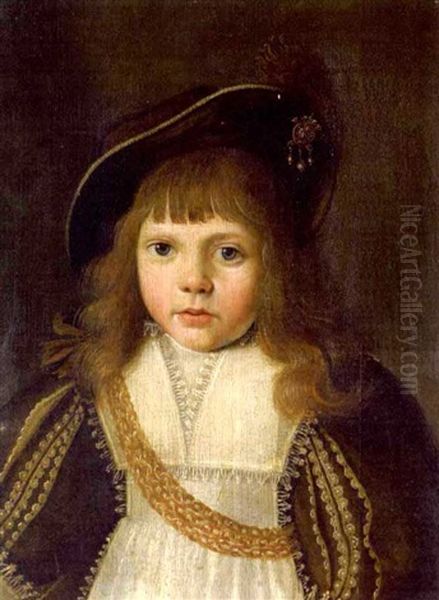 A Portrait Of A Young Boy, With A Gold Chain Oil Painting by Jacob Gerritsz Cuyp