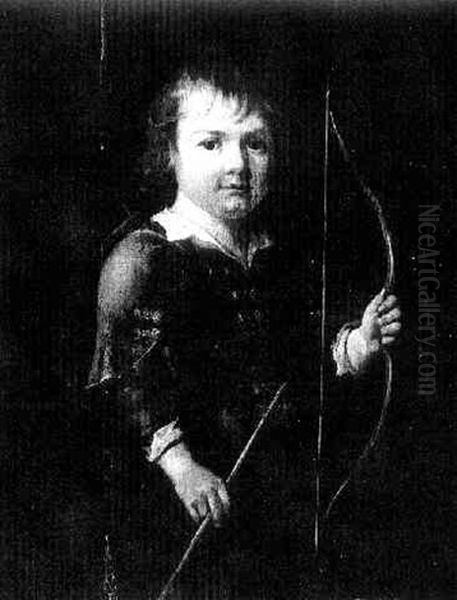 Portrait Of A Boy Holding A Bow And Arrow Oil Painting by Jacob Gerritsz Cuyp