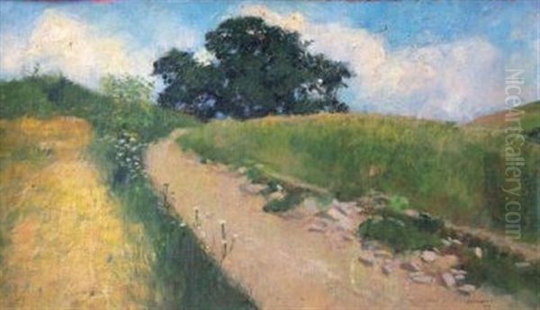 Chemin A La Campagne Oil Painting by Joseph Czajkowski