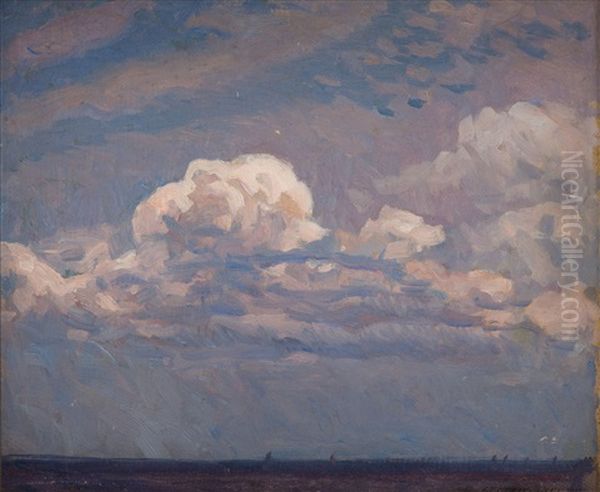 Clouds Oil Painting by Stanislaw Czajkowski