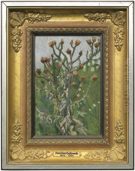 Thistles Oil Painting by Stanislaw Czajkowski