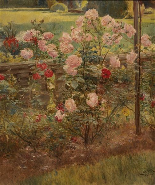 Roses Oil Painting by Emil Czech