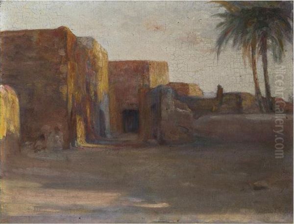 Rue A Gafsa, Tunisie Oil Painting by Louis Ferdinand Antoni