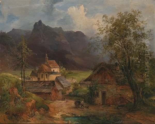 Seewiesen, Schloss Brandhof Oil Painting by Ludwig Czerny