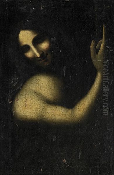 John The Baptist Oil Painting by Leonardo Da Vinci