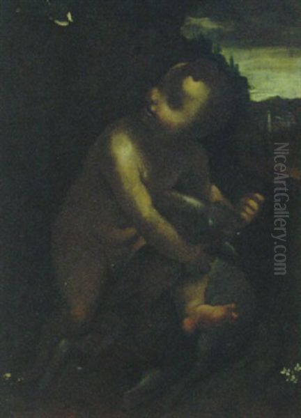 The Infant Christ Oil Painting by Leonardo Da Vinci