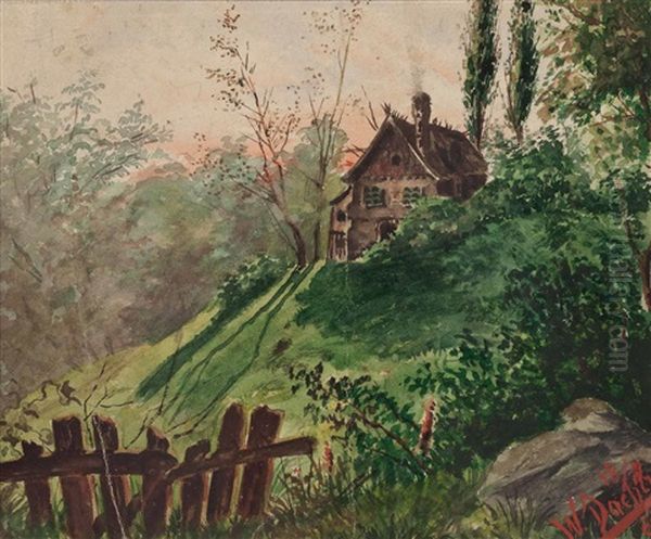 Gartenhaus Oil Painting by Wilhelm Dachauer