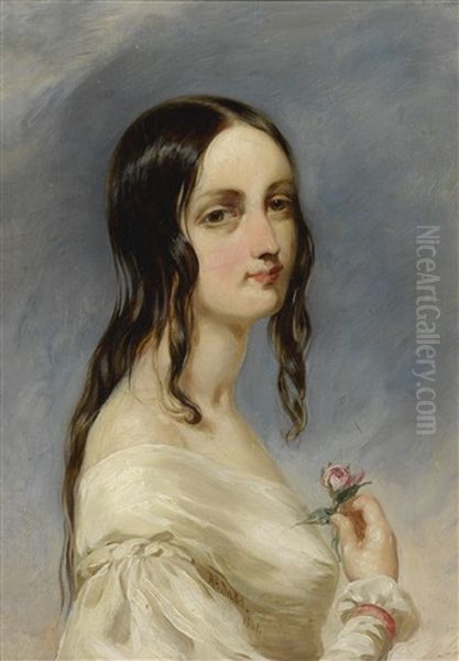 Portrait Of A Young Lady Oil Painting by Richard Dadd