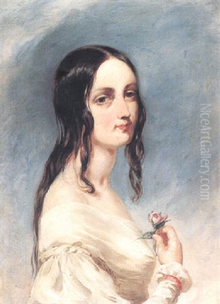 Portrait Of Young Lady Oil Painting by Richard Dadd