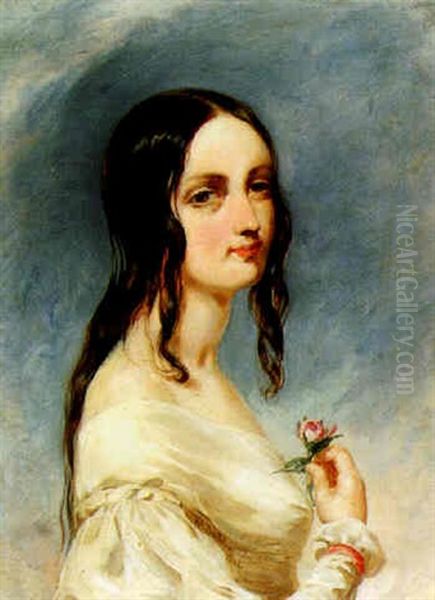 Portrait Of A Young Lady Oil Painting by Richard Dadd