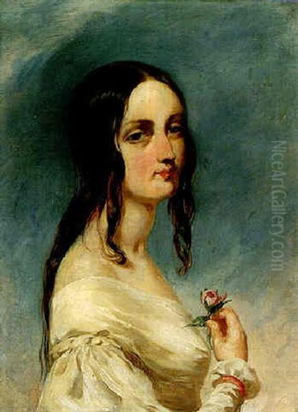 Portrait Of A Young Lady Oil Painting by Richard Dadd