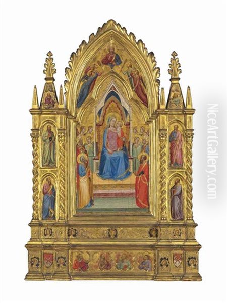 The Madonna And Child Enthroned With Saints Oil Painting by Bernardo Daddi