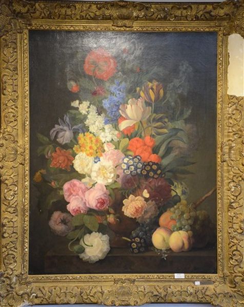 Nature Morte Aux Fleurs Oil Painting by Jan Frans Van Dael