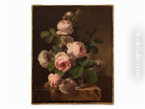 Bouquet Of Roses Oil Painting by Jan Frans Van Dael