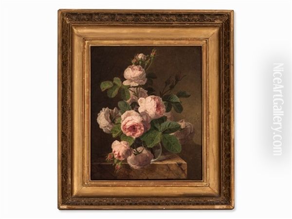 Bouquet Of Roses Oil Painting by Jan Frans Van Dael