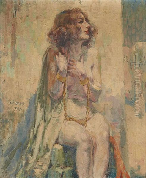 Intimite Feminine Oil Painting by Antoine Daens