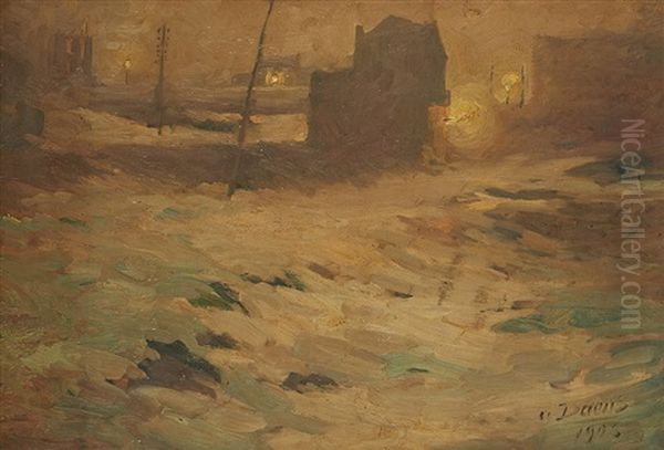 Effets De Lumiere Dans Un Paysage Hivernal Oil Painting by Antoine Daens