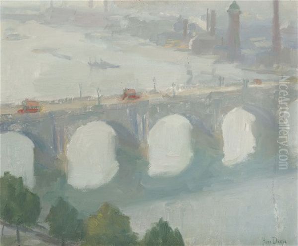 Impression Of The River Thames (ca. 1916-1919) by Hippolyte Daeye