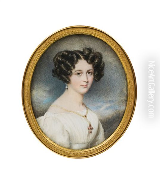 Portrait Of Princess Metternich Oil Painting by Moritz Michael Daffinger