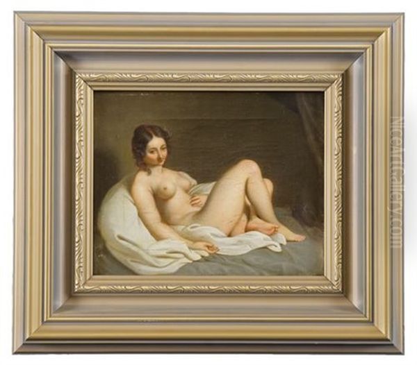 Female Nude Oil Painting by Moritz Michael Daffinger