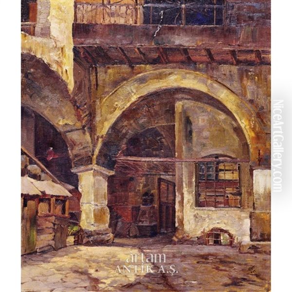 Bedesten Oil Painting by Sevket Dag