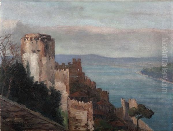 Hisar'dan Bogaz Oil Painting by Sevket Dag