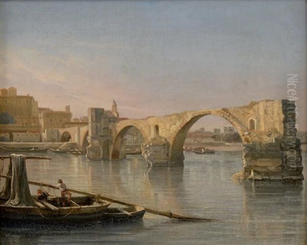 Le Pont Saint-benezet A Avignon Oil Painting by Isidore Dagnan