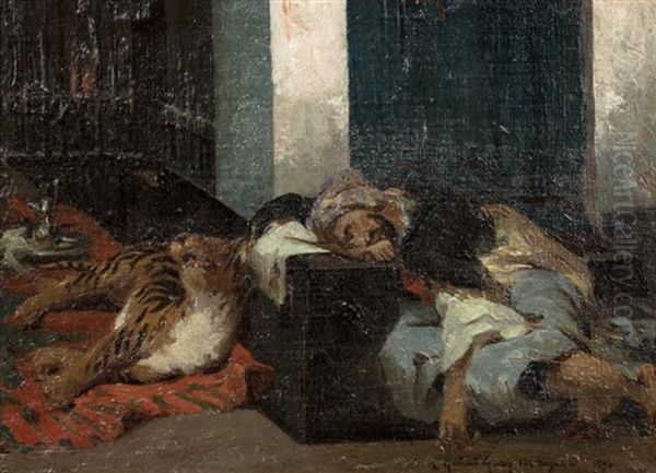 Le Repos, Etude Oil Painting by Pascal Adolphe Jean Dagnan-Bouveret