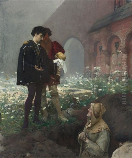 Hamlet Et Les Fossoyeurs Oil Painting by Pascal Adolphe Jean Dagnan-Bouveret