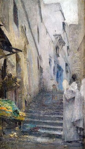 Gasse In Einer Orientalischen Altstadt Oil Painting by Pascal Adolphe Jean Dagnan-Bouveret