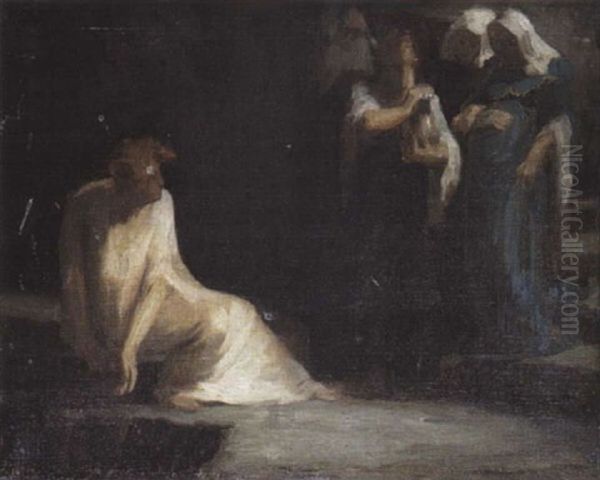 L'ange Et Les Saintes Femmes Au Tombeau Oil Painting by Pascal Adolphe Jean Dagnan-Bouveret