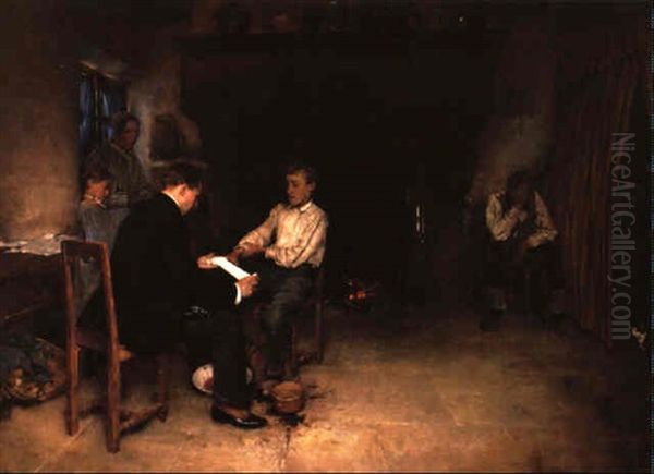 Un Accident Oil Painting by Pascal Adolphe Jean Dagnan-Bouveret