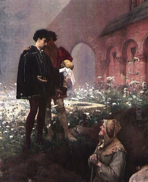 Hamlet Et Les Fossoyeurs Oil Painting by Pascal Adolphe Jean Dagnan-Bouveret