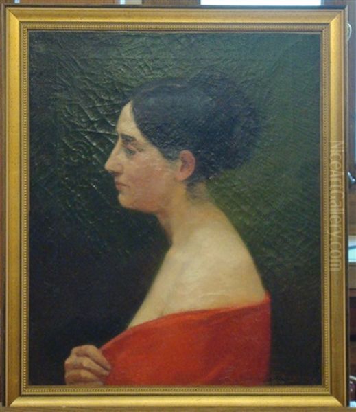 Portrait De Philomene, Tante De L'artiste Oil Painting by Albert Marie (Adolphe) Dagnaux