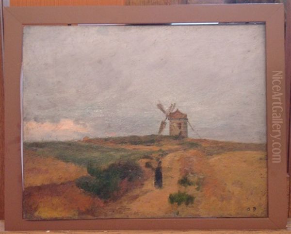 Le Moulin A Erquy Oil Painting by Albert Marie (Adolphe) Dagnaux