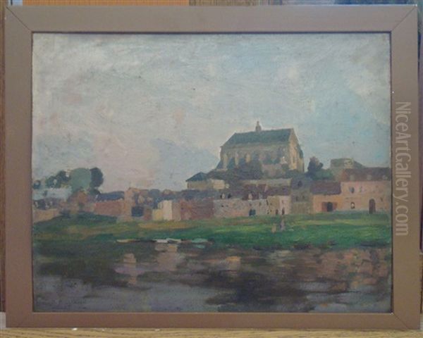 Pont De L'arche Oil Painting by Albert Marie (Adolphe) Dagnaux