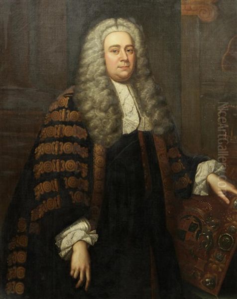 Portrait Of Philip Yorke, 1st Earl Of Hardwicke Oil Painting by Michael Dahl the Younger