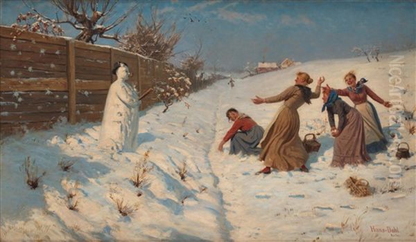 Throwing Snowballs by Hans Dahl