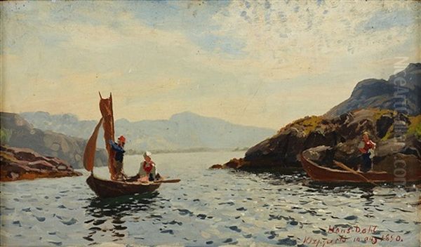 View From Kleppesto, Norway Oil Painting by Hans Dahl