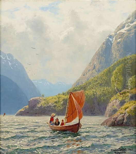 Landscape Oil Painting by Hans Dahl