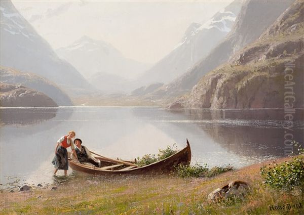 Sommerflort Oil Painting by Hans Dahl